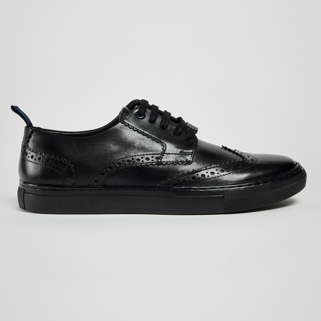 FOLEY LEATHER LACE UP CUPSOLE SNEAKERS