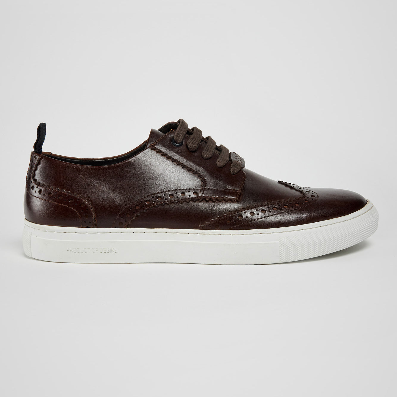 FOLEY LEATHER LACE UP CUPSOLE SNEAKERS