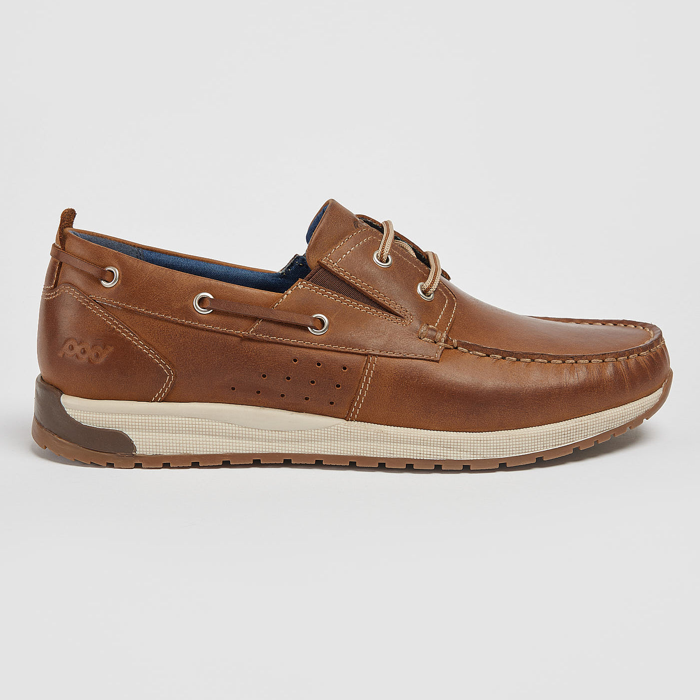 RILEY CASUAL LEATHER LACE UP BOAT SHOE