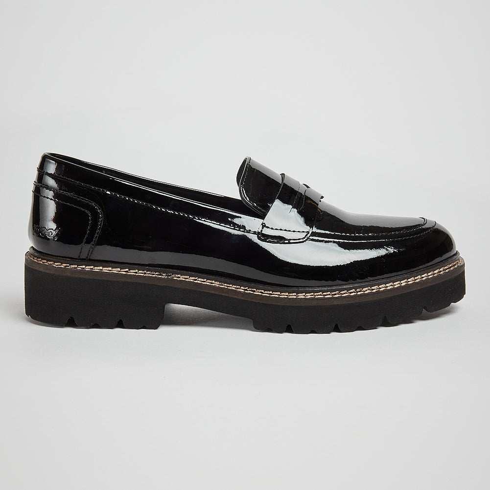 KENNY BLACK PATENT LEATHER LOAFERS