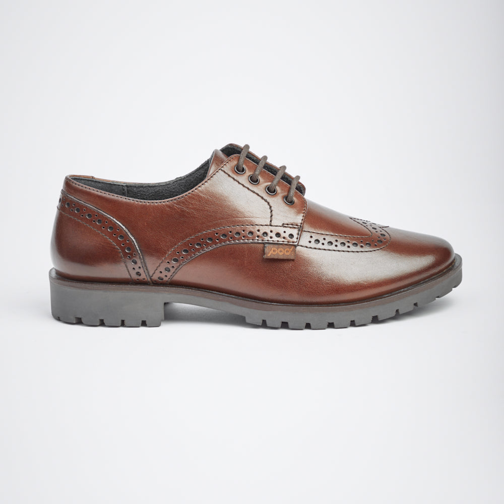 KARLEY LEATHER LACE UP BROGUE SHOES