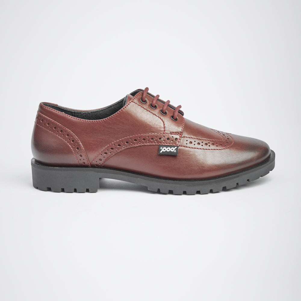 KARLEY LEATHER LACE UP BROGUE SHOES